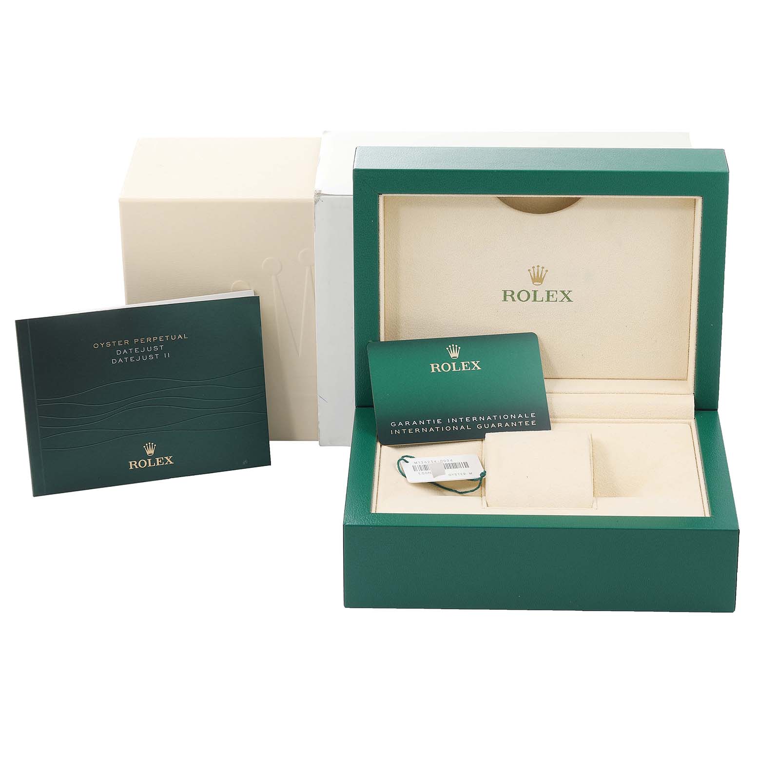 Rolex Datejust Steel White Gold Diamond Dial Mens Watch 126234 Box Card ...