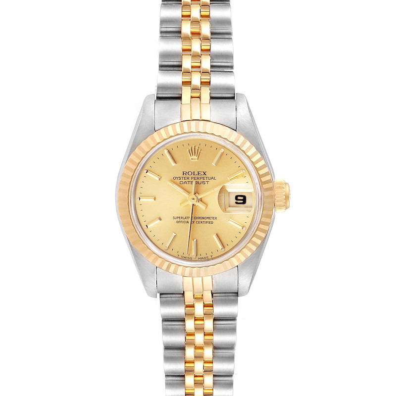 Rolex Datejust Steel Yellow Gold Ladies Watch 69173 Box Papers ...