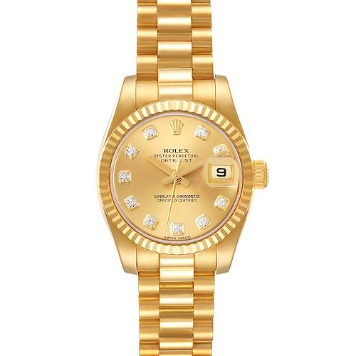 Photo of NOT FOR SALE Rolex President Datejust Yellow Gold Diamond Ladies Watch 179178 Box Card PARTIAL PAYMENT