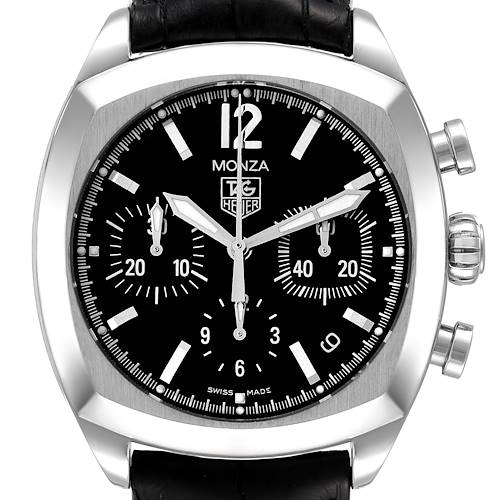 Photo of Tag Heuer Monza Black Dial Chronograph Steel Mens Watch CR2113