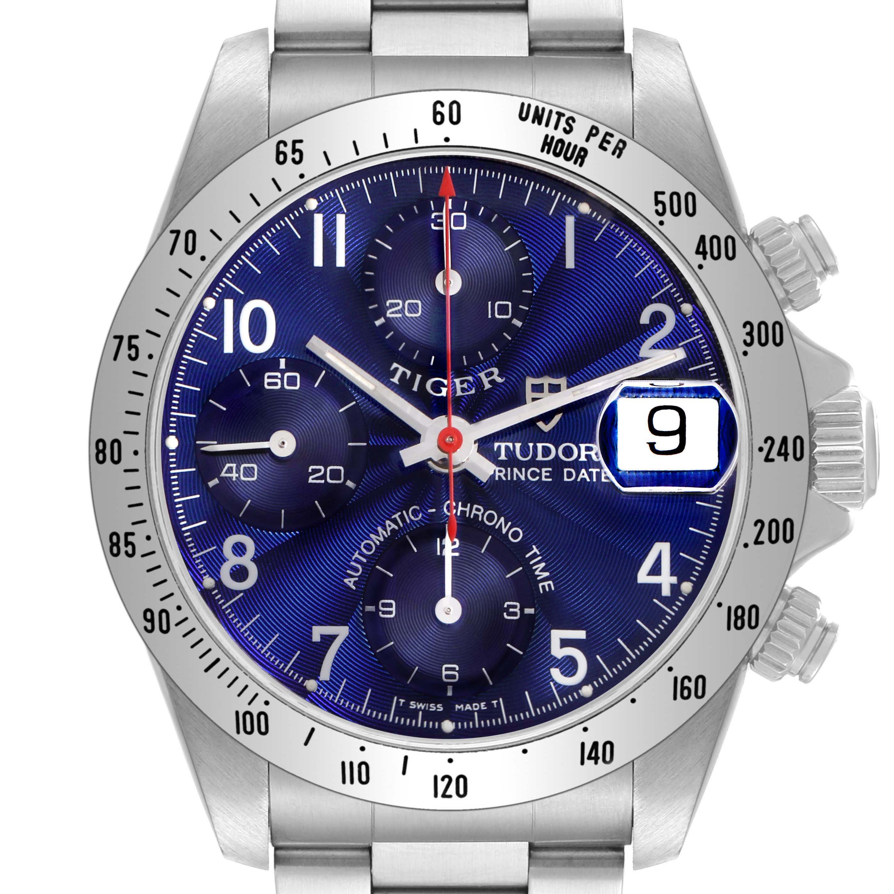Tudor Tiger 0 Prince Date Chronograph Ref. Watch Steel Dial | Mens 