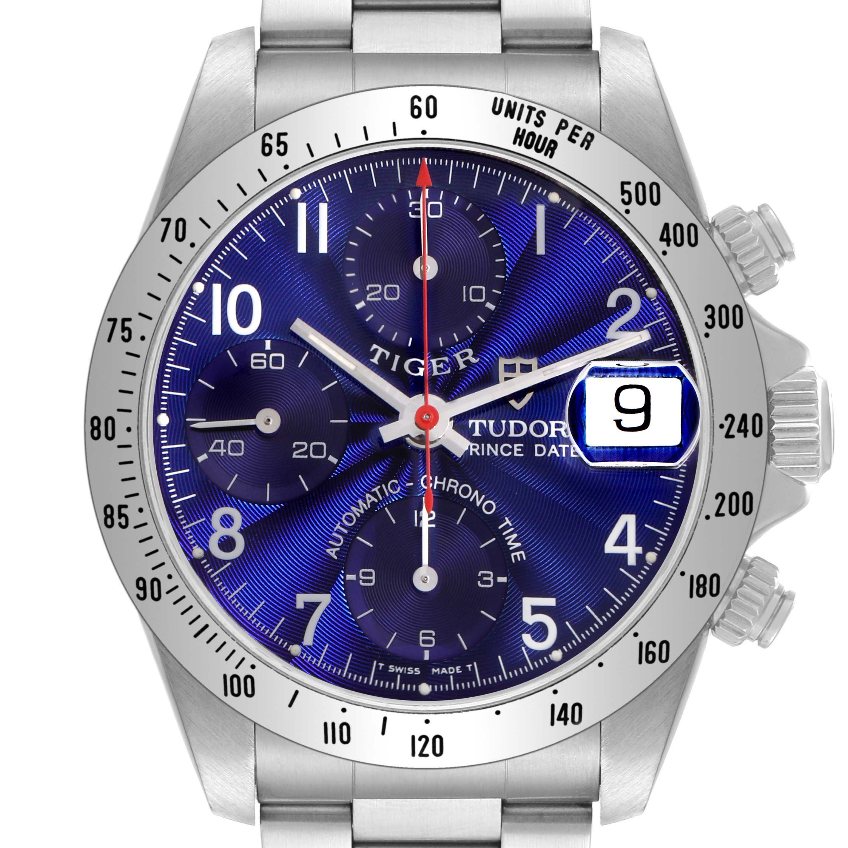 TUDOR TIGER ブルー　メンズ　腕時計 tudor-tiger-prince-date-blue-
