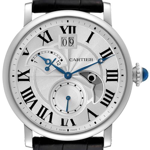 Photo of Cartier Rotonde Retrograde GMT Steel Silver Dial Mens Watch W1556368