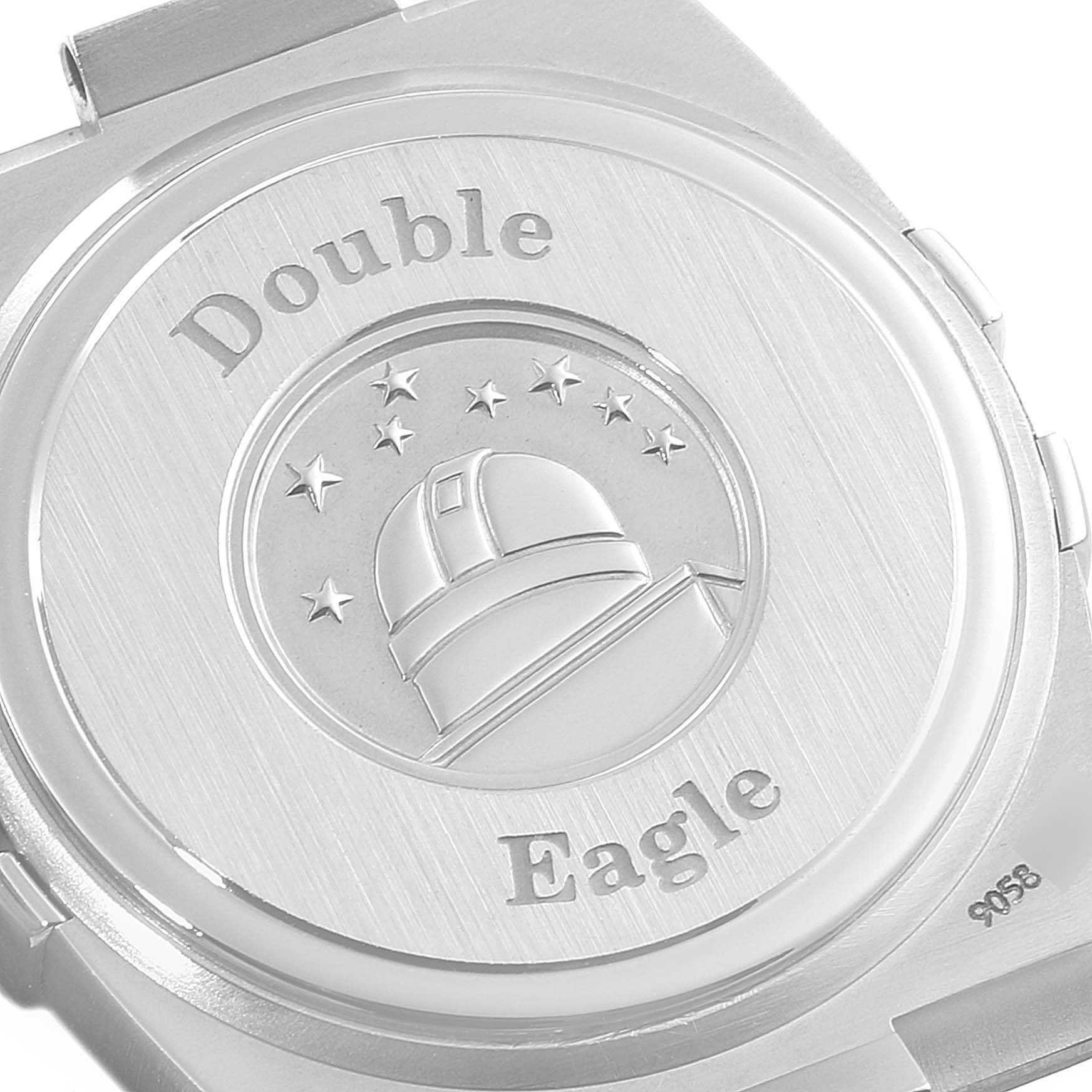 This image shows the case back of the Omega 123.15.24.60.57.001 Women
s Stainless Steel Mother of Pearl Dial 123.15.24.60.57.001 Women
s Stainless Steel Mother of Pearl Dial Constellation 24 MOP Diamond Ladies Watch model 123.15.24.60.05.001.