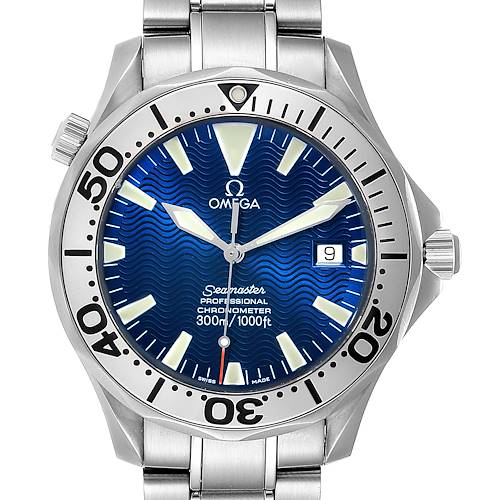Photo of Omega Seamaster 300M Blue Dial Steel Mens Watch 2255.80.00 Card