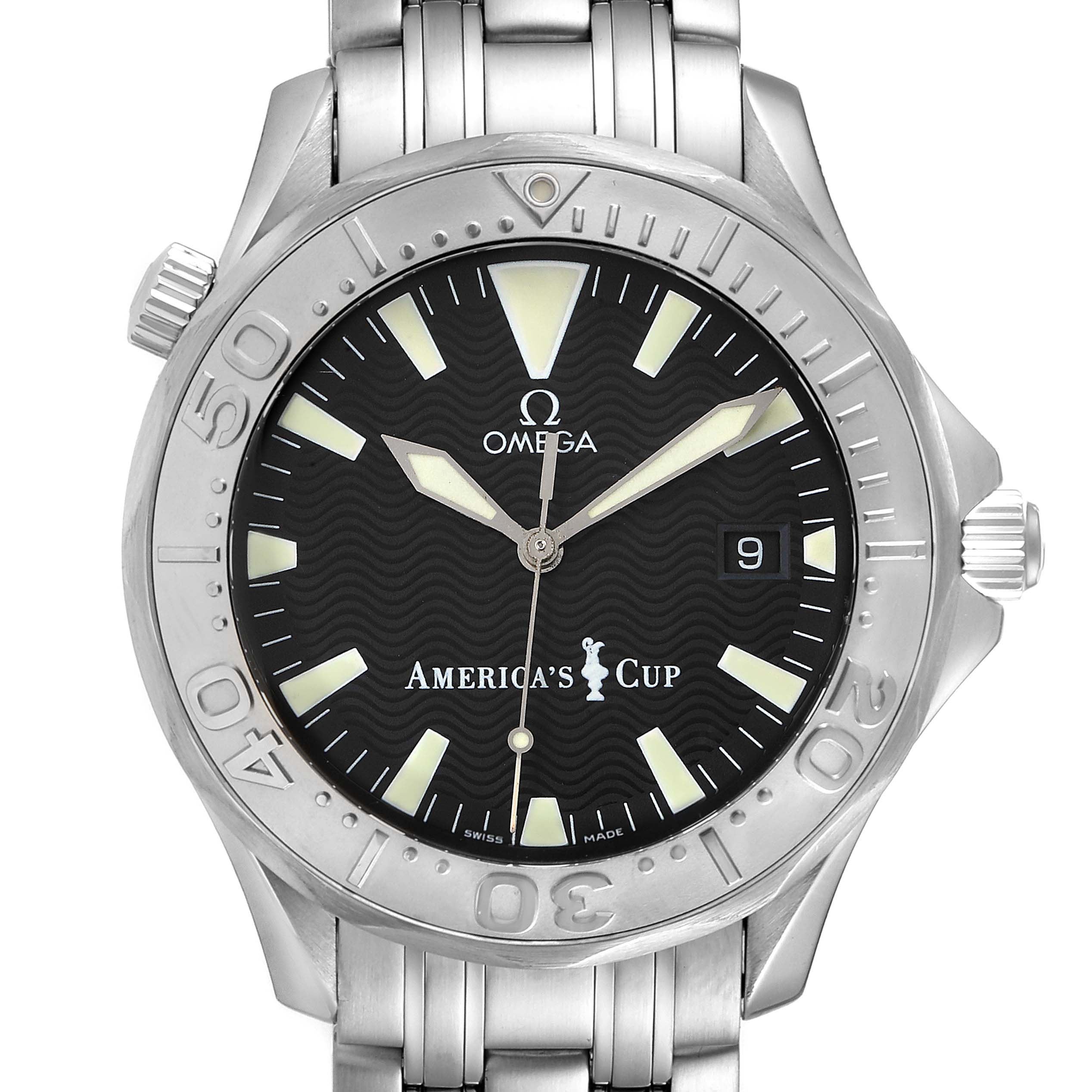 Omega Seamaster Americas Cup Limited Edition Steel Mens Watch 25335000 Swisswatchexpo 0361