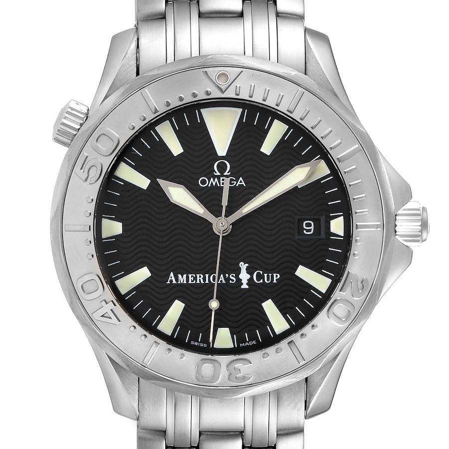 Omega Seamaster Americas Cup Limited Edition Steel Mens Watch 2533.50.00 SwissWatchExpo