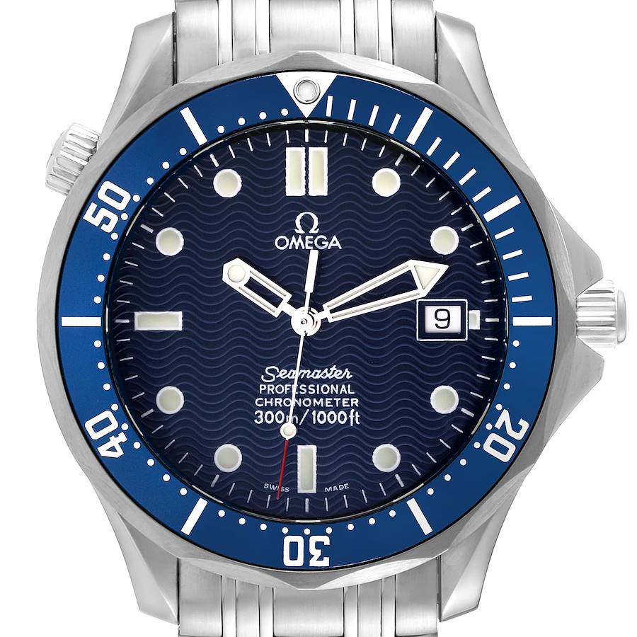 Omega Seamaster Diver 300M Blue Dial Steel Mens Watch 2531.80.00 SwissWatchExpo