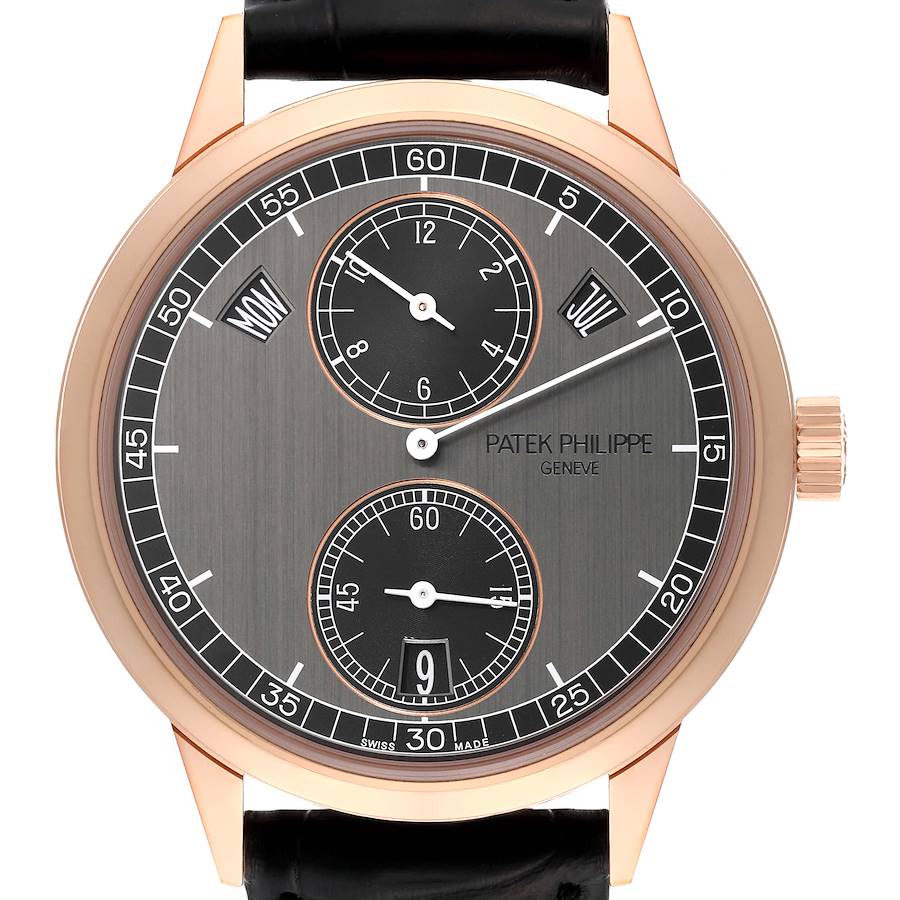 Patek Philippe Complications Annual Calendar Regulator Rose Gold Watch 5235 SwissWatchExpo