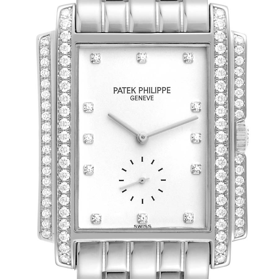 Patek Philippe Gondolo 18k White Gold Diamond Mens Watch 5025 SwissWatchExpo
