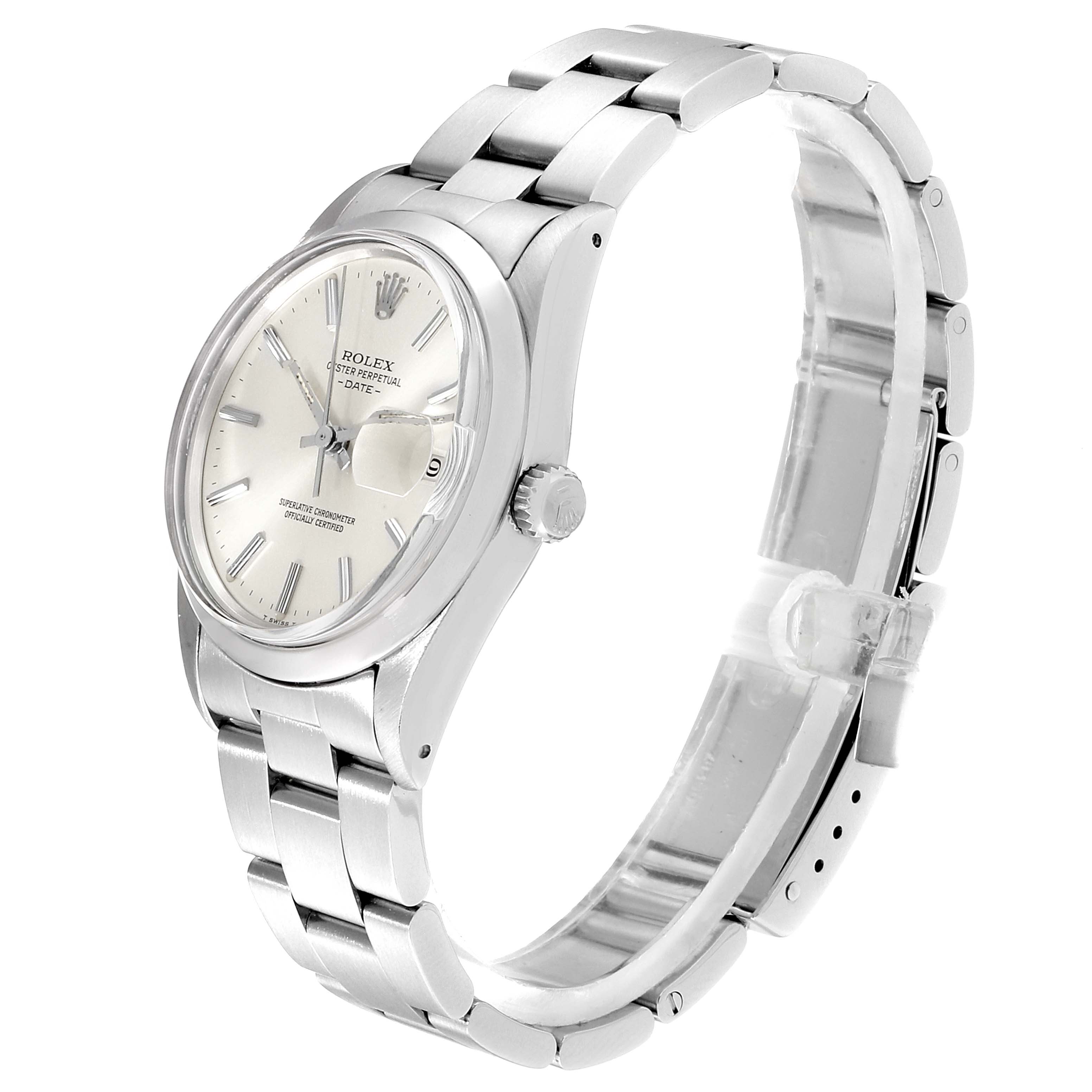 The Rolex Vintage Collection 15000 Men's Stainless Steel Silver Dial 15000 Men's Stainless Steel Silver Dial watch is shown at a three-quarter angle, highlighting the face, bezel, and bracelet.