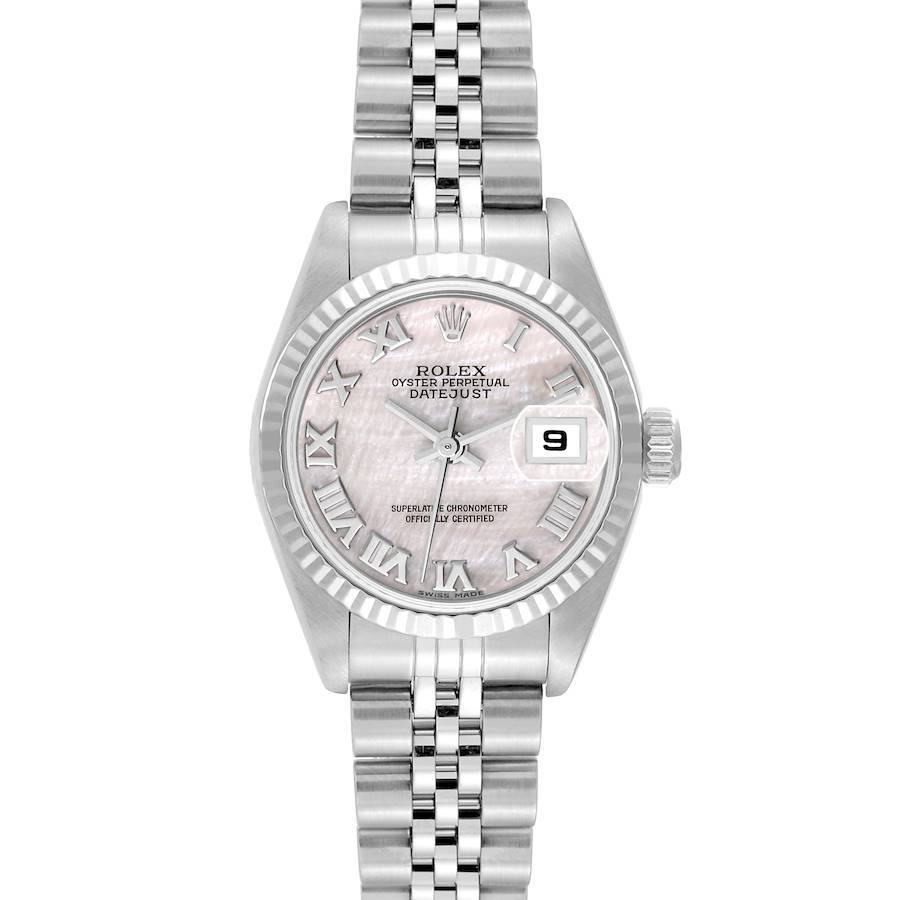 Rolex Datejust Steel White Gold Mother Of Pearl Dial Ladies Watch 79174 SwissWatchExpo