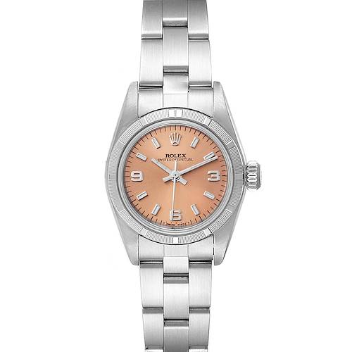 Photo of Rolex Oyster Perpetual Salmon Dial Oyster Bracelet Ladies Watch 67230