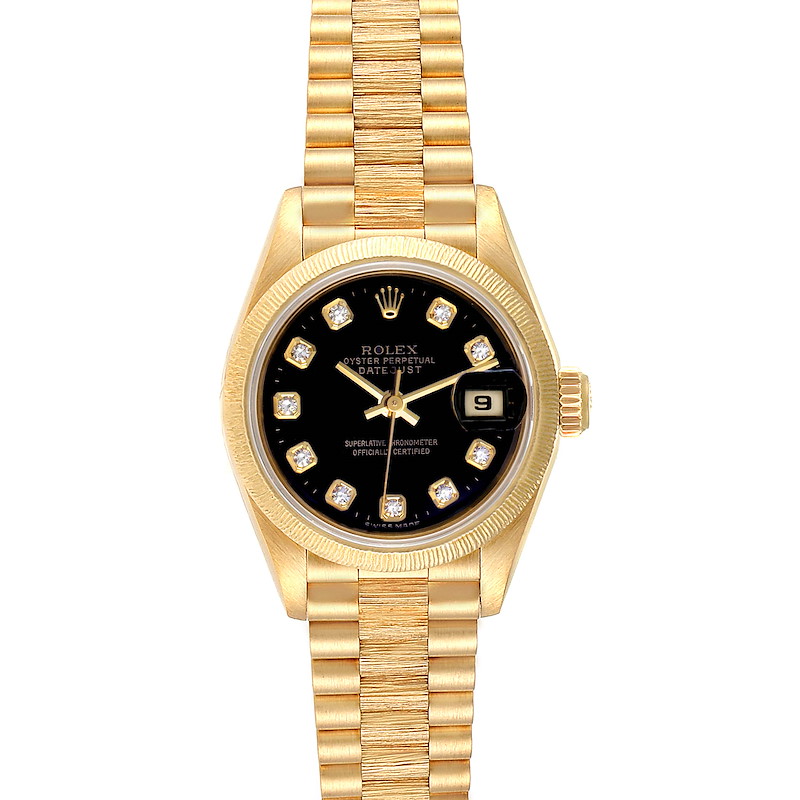 Rolex President Datejust Yellow Gold Diamond Ladies Watch 69278 SwissWatchExpo