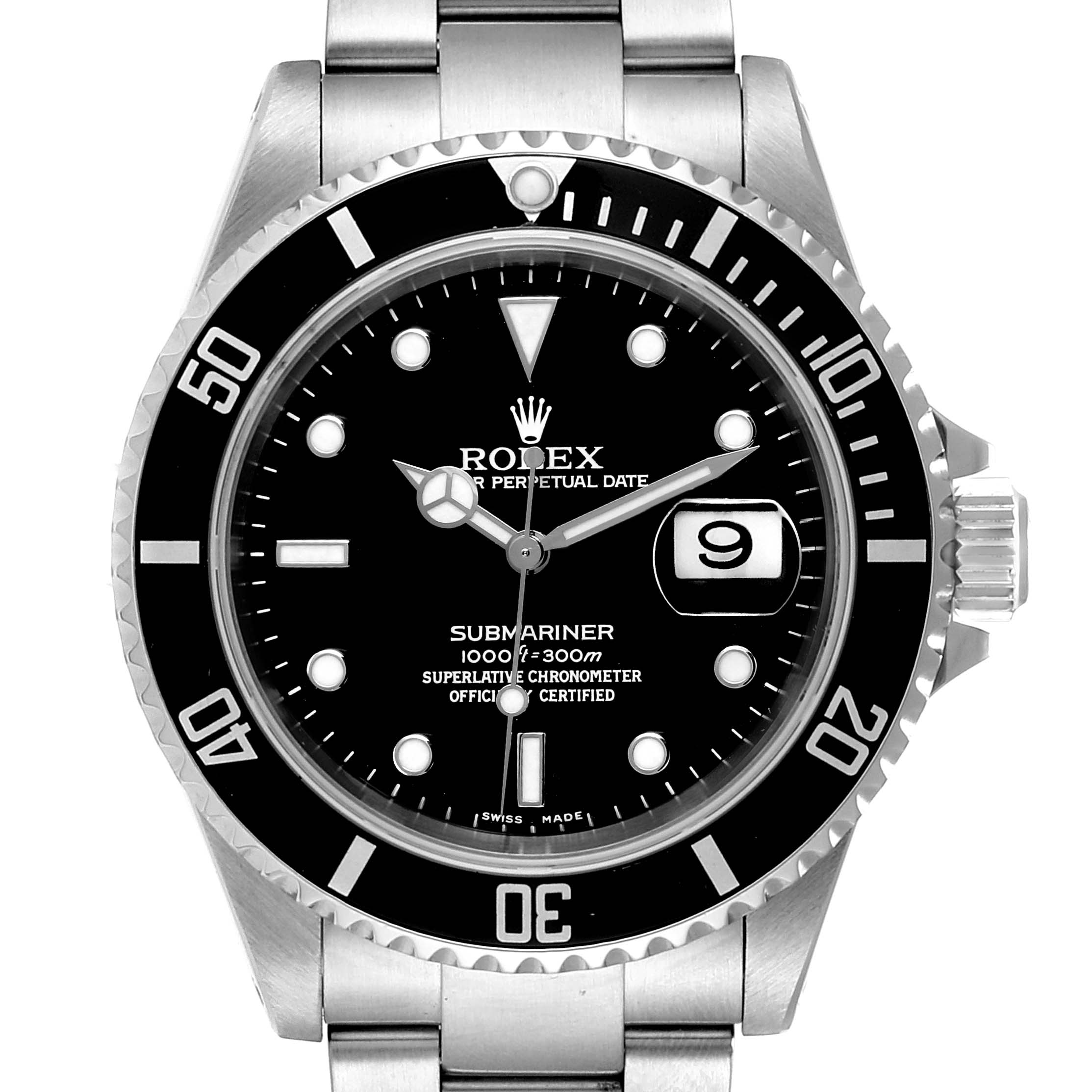Rolex Submariner Date 40mm Stainless Steel Mens Watch 16610 Rolex Submariner Stainless Steel Price