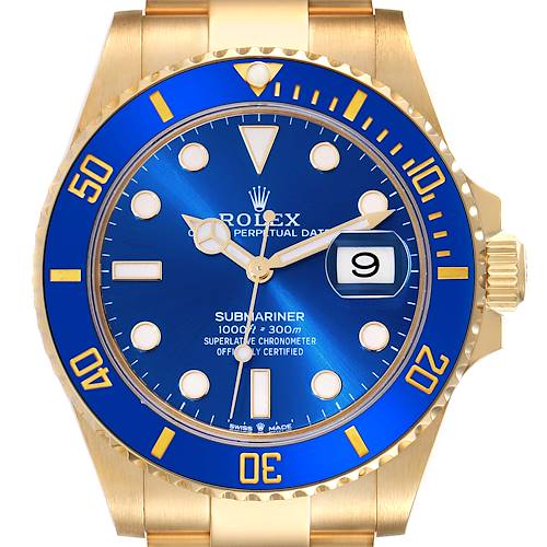 Photo of NOT FOR SALE Rolex Submariner Yellow Gold Blue Dial Bezel Mens Watch 126618 Box Card PARTIALPAYMENT