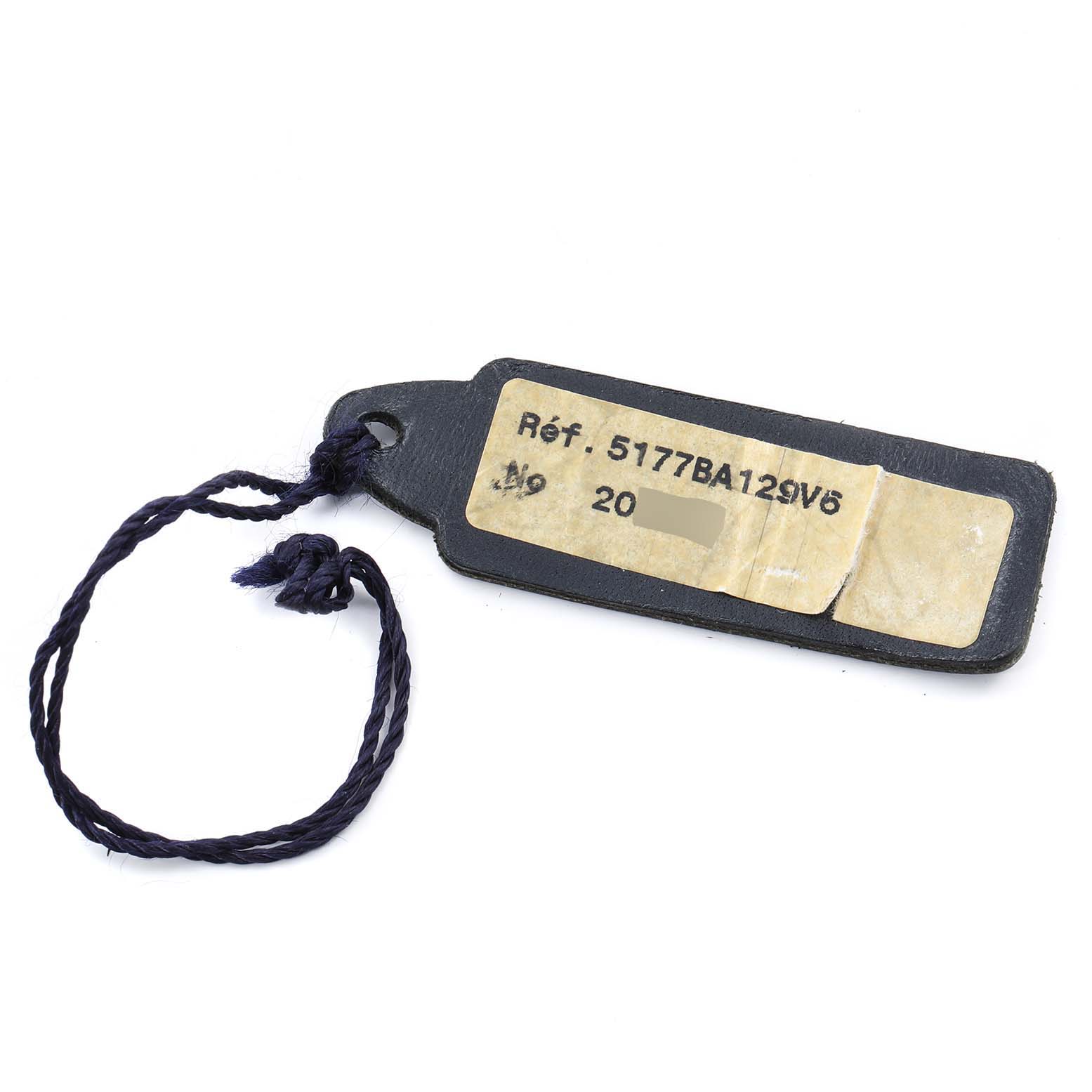 This image shows the reference tag of a Breguet Classique 5177BA/12/9V6 Men's Yellow Gold Silver Dial 5177BA/12/9V6 Men's Yellow Gold Silver Dial model, denoted as Ref. 5177BA129V6.