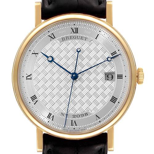 Photo of Breguet Classique Yellow Gold Silver Dial Brown Strap Mens Watch 5177