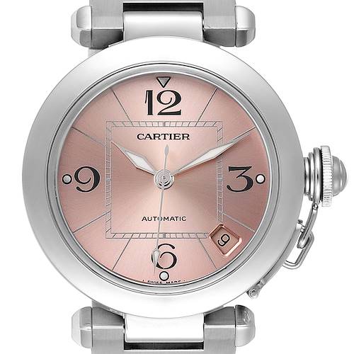 Photo of Cartier Pasha C Midsize Pink Dial Automatic Ladies Watch W31075M7 Box Papers