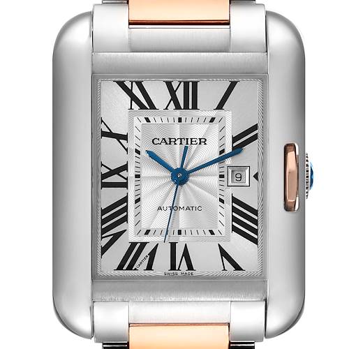 Photo of Cartier Tank Anglaise Large Steel Rose Gold Mens Watch W5310037