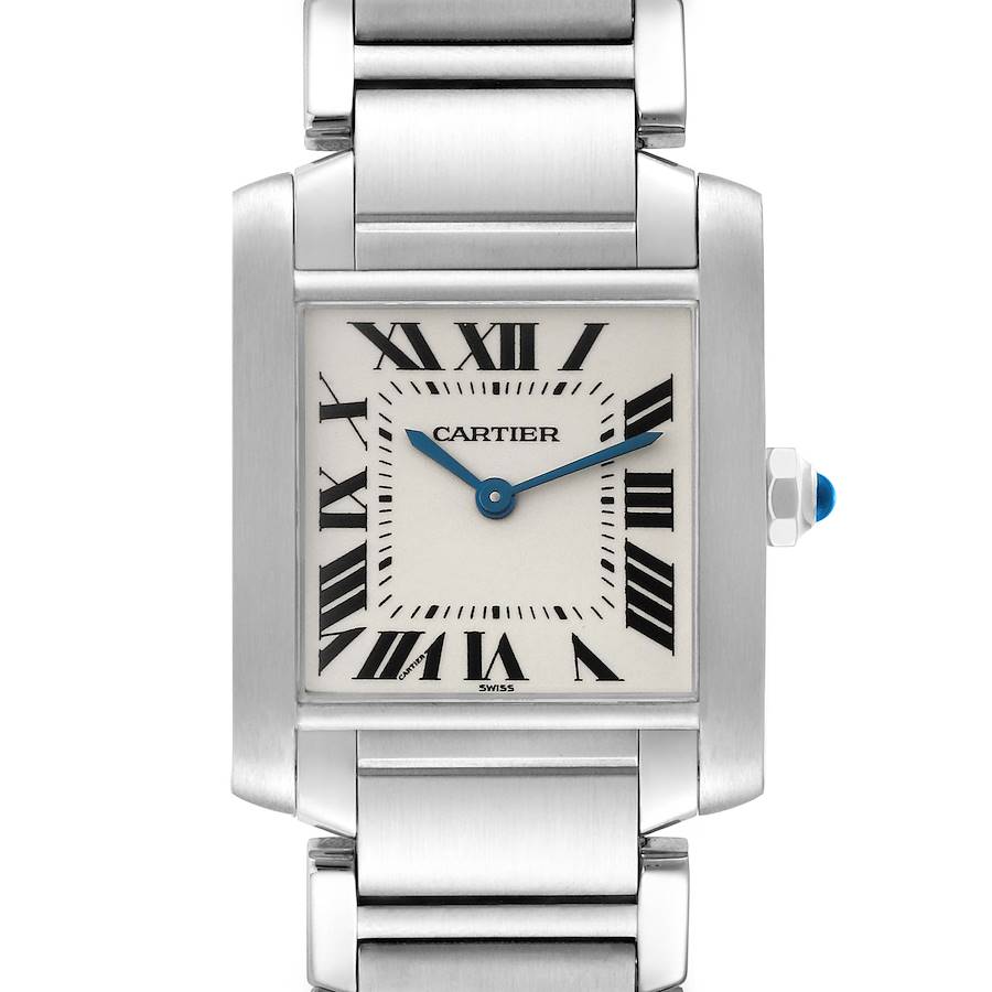 Cartier Tank Francaise Midsize Steel Ladies Watch WSTA0005 SwissWatchExpo