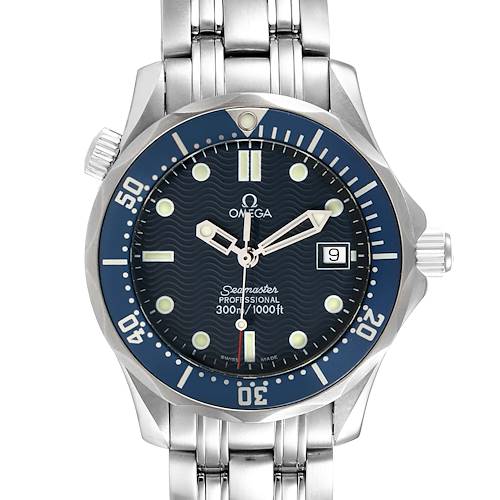 Photo of Omega Seamaster Bond 36 Midsize Blue Dial Steel Mens Watch 2561.80.00 Card