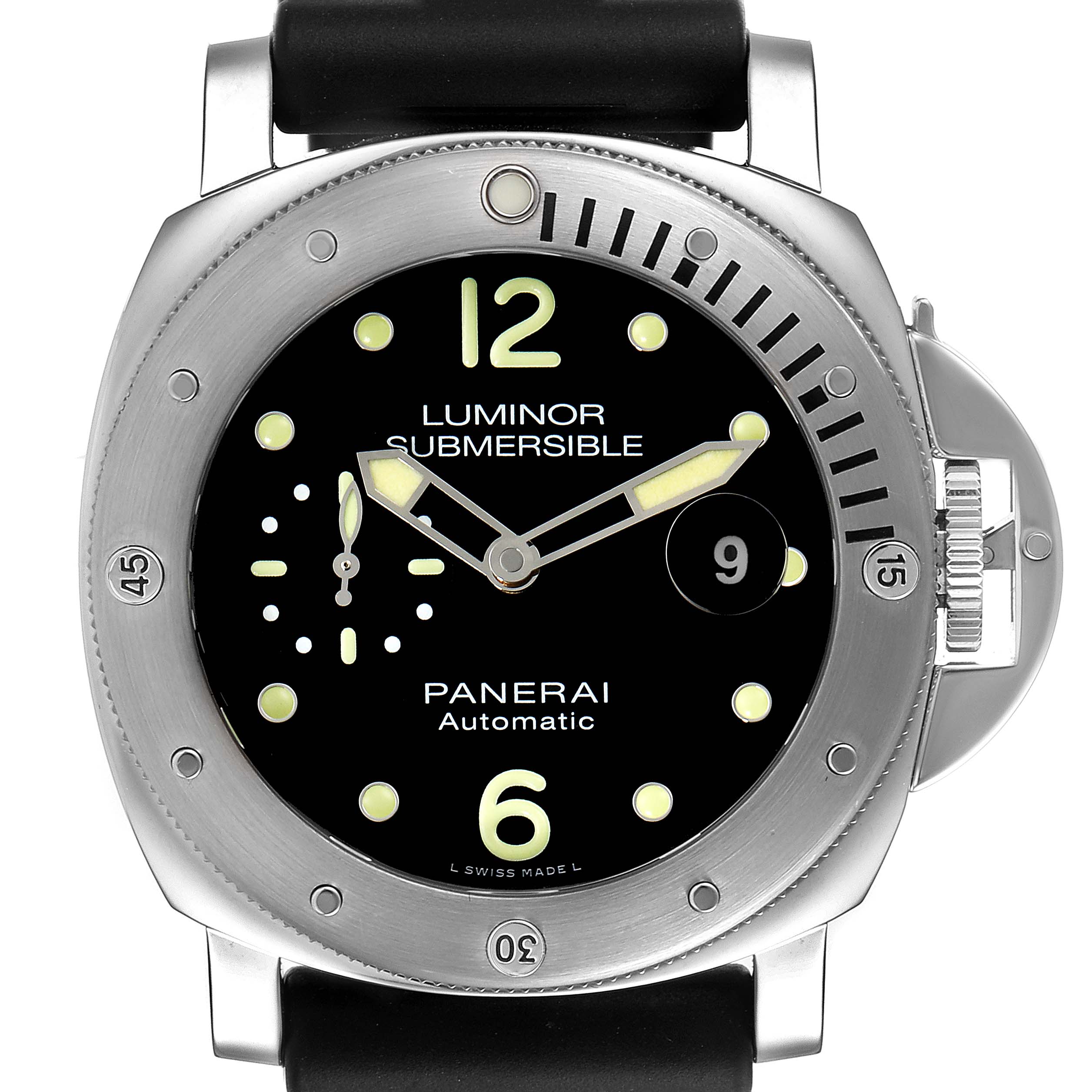 Panerai Luminor Submersible 44mm Steel Mens Watch PAM01024 Box Card