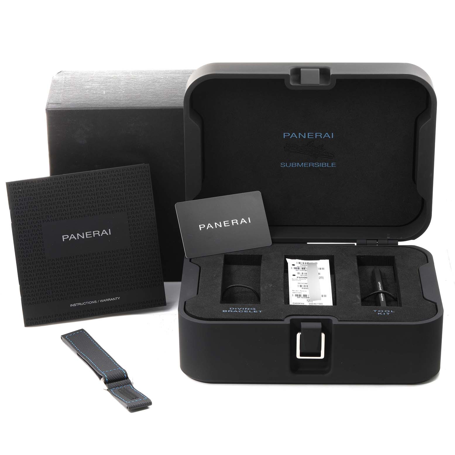 Panerai Luminor Submersible Grey Dial Steel Mens Watch PAM00959 Box ...