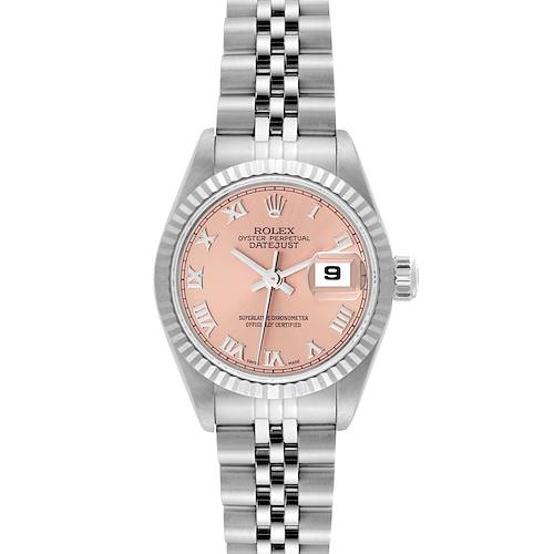 Photo of Rolex Datejust Steel White Gold Salmon Dial Ladies Watch 69174