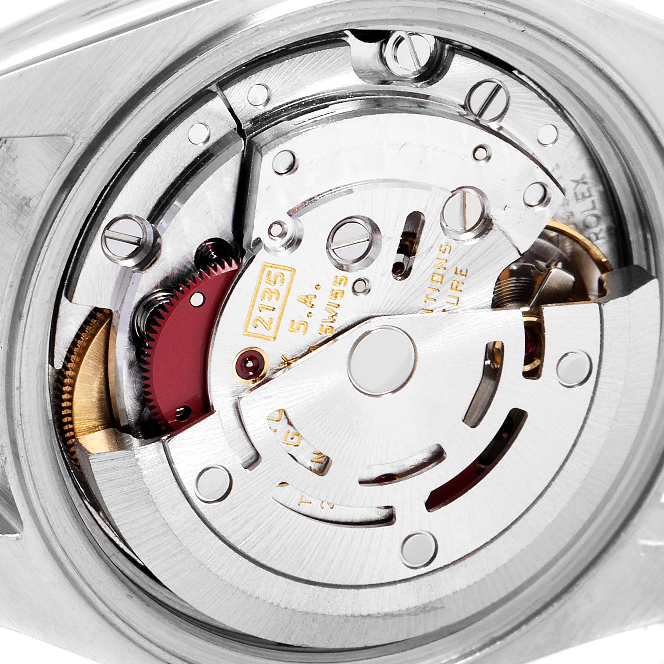 This image shows the internal movement mechanism of the Rolex Datejust 69173 Women
s Steel and Gold (two tone) White Dial 69173 Women
s Steel and Gold (two tone) White Dial watch.