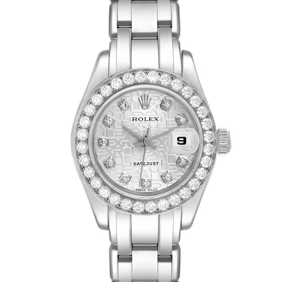 Rolex Pearlmaster 18K White Gold Anniversary Diamond Dial Ladies Watch 69299 SwissWatchExpo