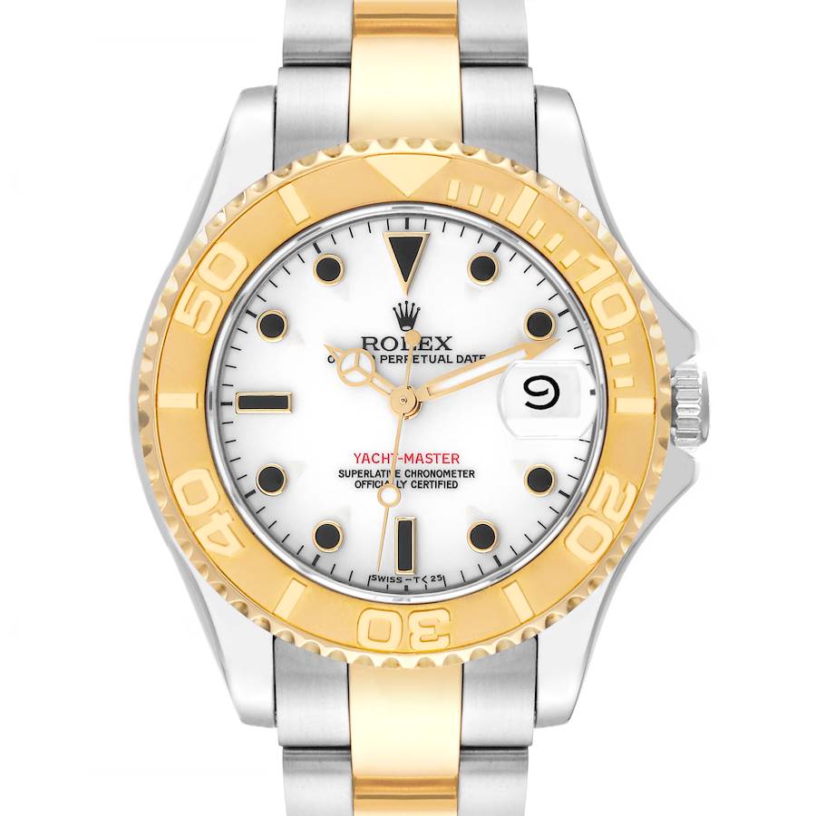 Rolex Yachtmaster Midsize Steel Yellow Gold Mens Watch 68623 SwissWatchExpo