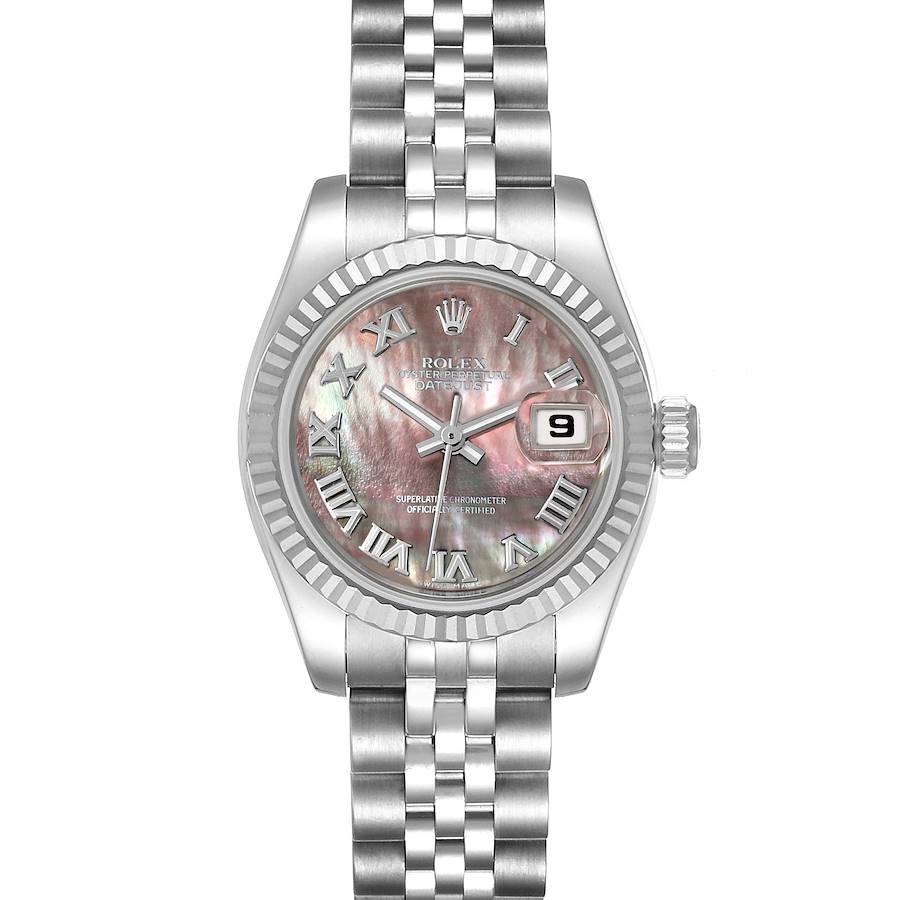 Rolex Datejust Steel White Gold Mother of Pearl Dial Ladies Watch 179174 SwissWatchExpo