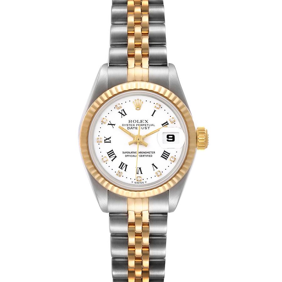 Rolex Datejust 26mm Steel Yellow Gold Diamond Ladies Watch 69173 SwissWatchExpo