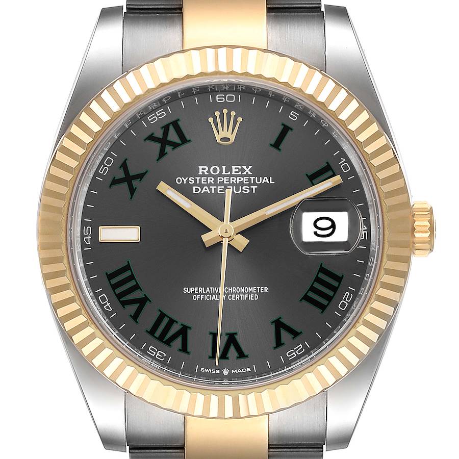 Rolex Datejust Steel Yellow Gold Wimbledon Dial Mens Watch 126333 Box Card SwissWatchExpo