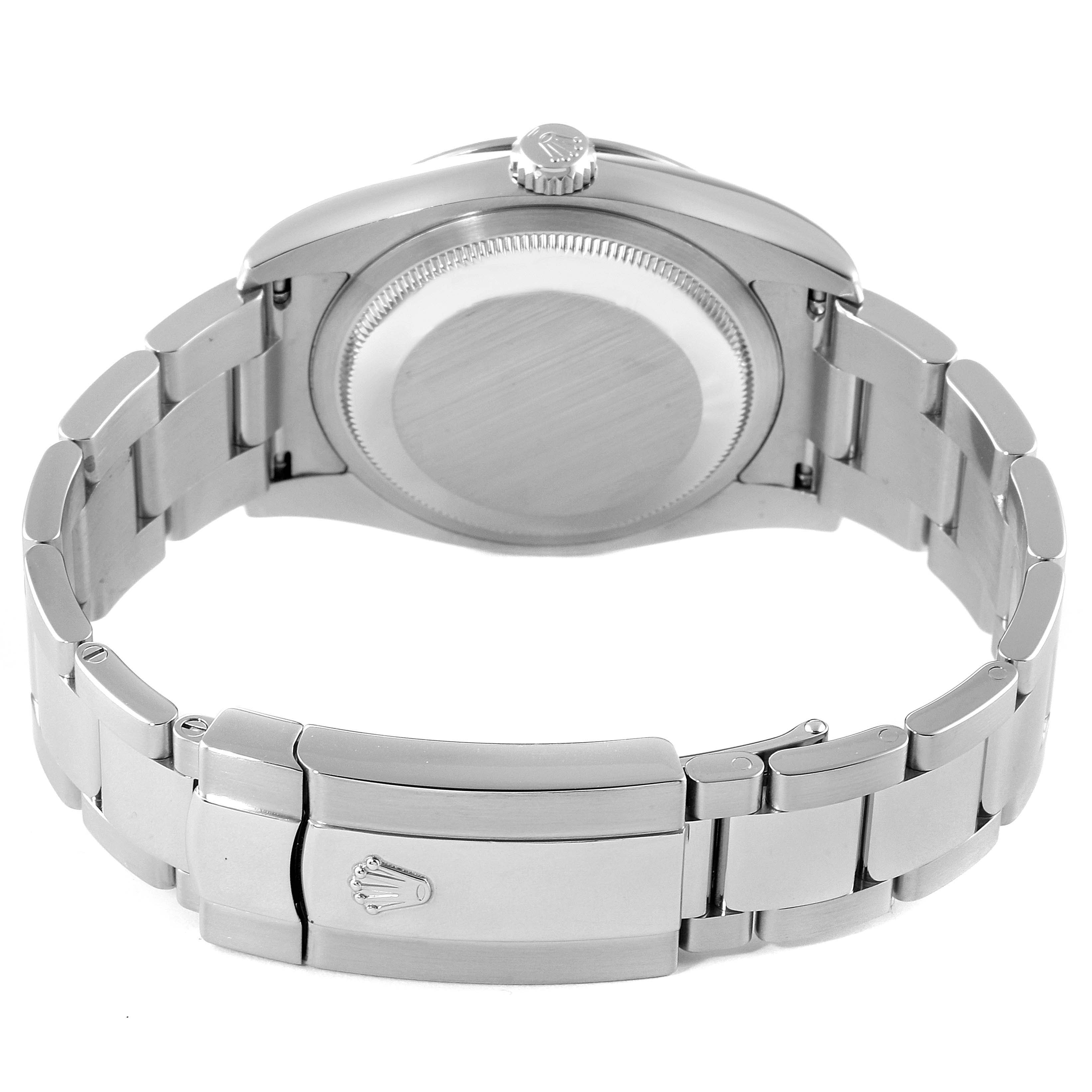 The image shows the back and bracelet clasp of a Rolex Turn-o-Graph 116264 Men
s Stainless Steel Blue Dial 116264 Men
s Stainless Steel Blue Dial watch.