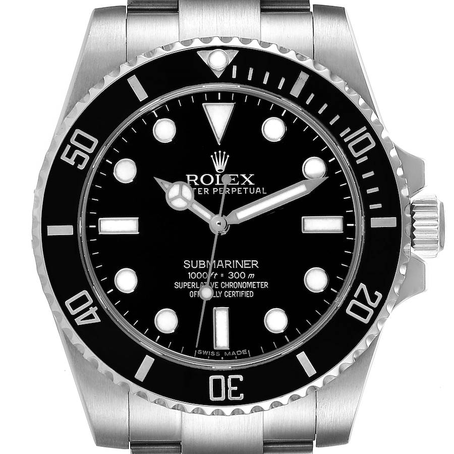 Rolex Submariner 40mm Black Dial Ceramic Bezel Steel Mens Watch 114060 Box Card SwissWatchExpo