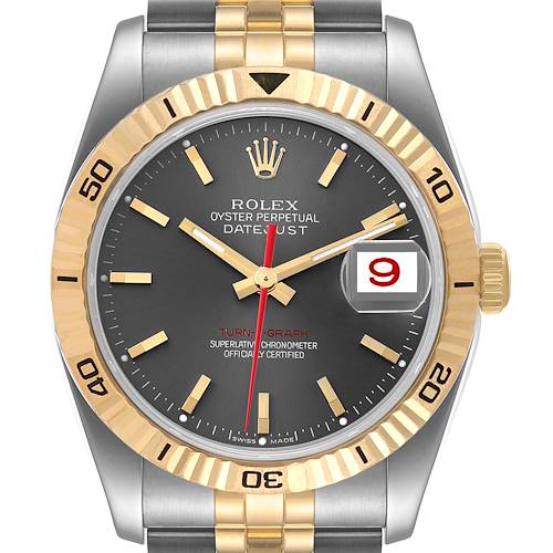 Photo of Rolex Turnograph Datejust Steel Yellow Gold Mens Watch 116263