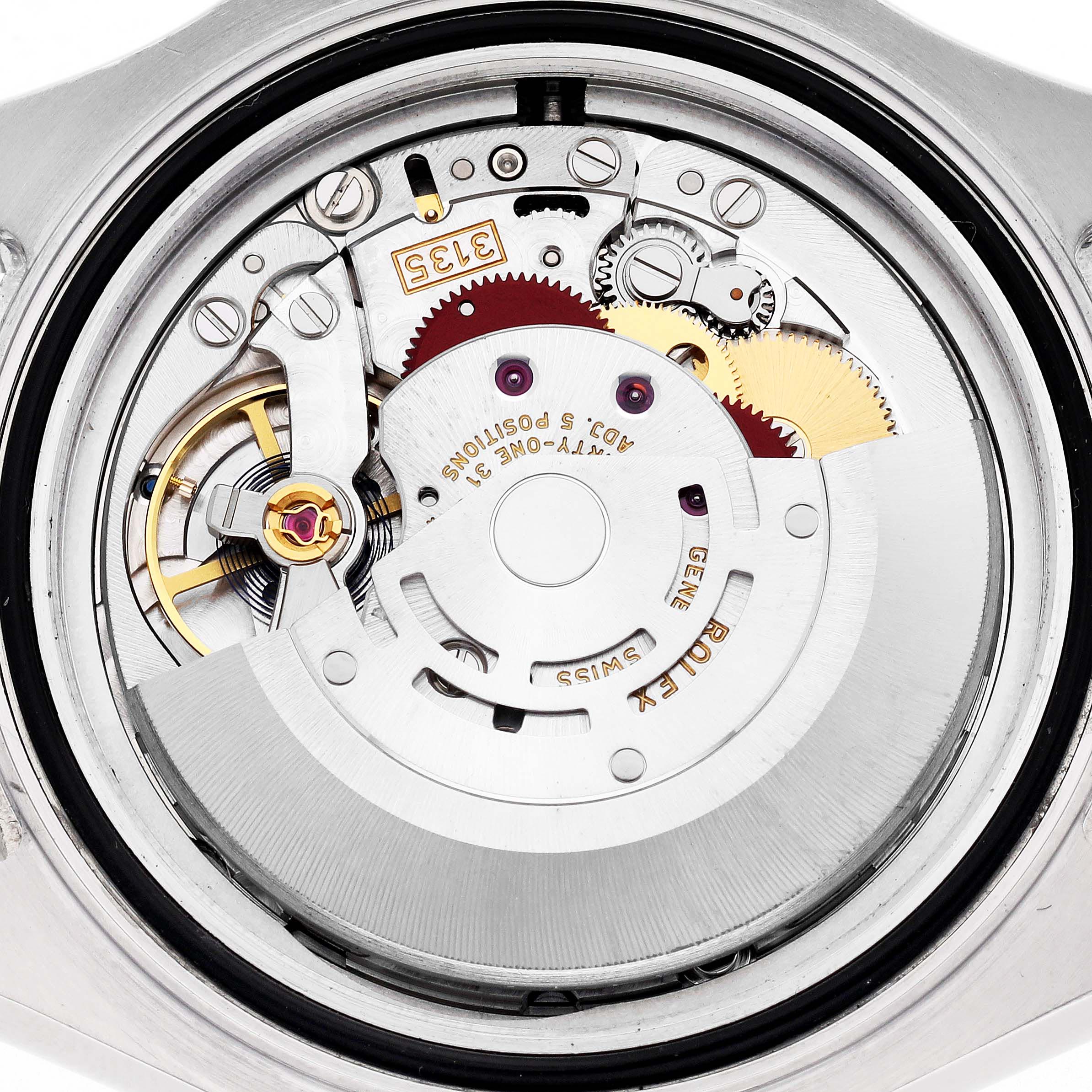 The image shows the movement components of a Rolex Yacht-Master 116622 Men
s Stainless Steel Grey Dial 116622 Men
s Stainless Steel Grey Dial watch from the back.