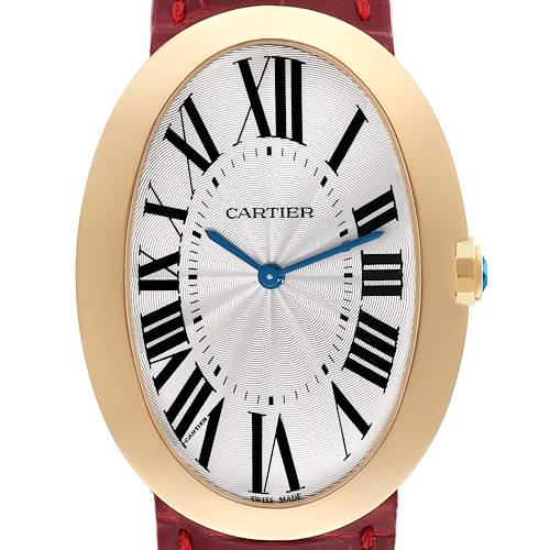 Photo of Cartier Baignoire Large 18k Yellow Gold Silver Dial Ladies Watch W8000013
