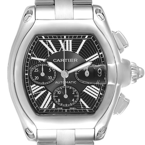 Photo of Cartier Roadster XL Chronograph Steel Mens Watch W62020X6