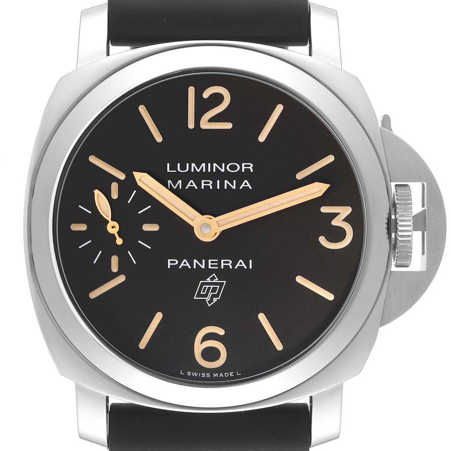 Panerai Luminor Acciaio Logo Tropical Brown Dial 44mm Watch PAM00632 Box Card SwissWatchExpo