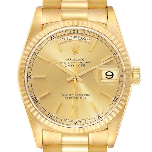 Photo of PARTIAL PAYMENT Rolex President Day-Date Yellow Gold Champagne Dial Mens Watch 18238 NOT FOR SALE