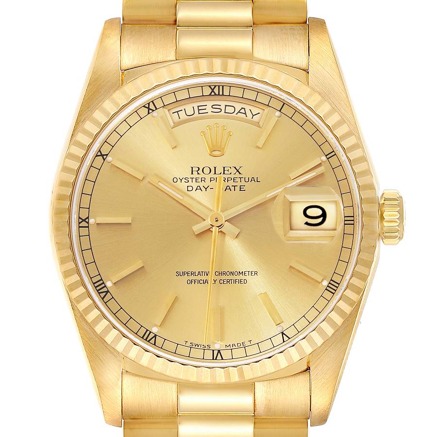 PARTIAL PAYMENT Rolex President Day-Date Yellow Gold Champagne Dial Mens Watch 18238 NOT FOR SALE SwissWatchExpo