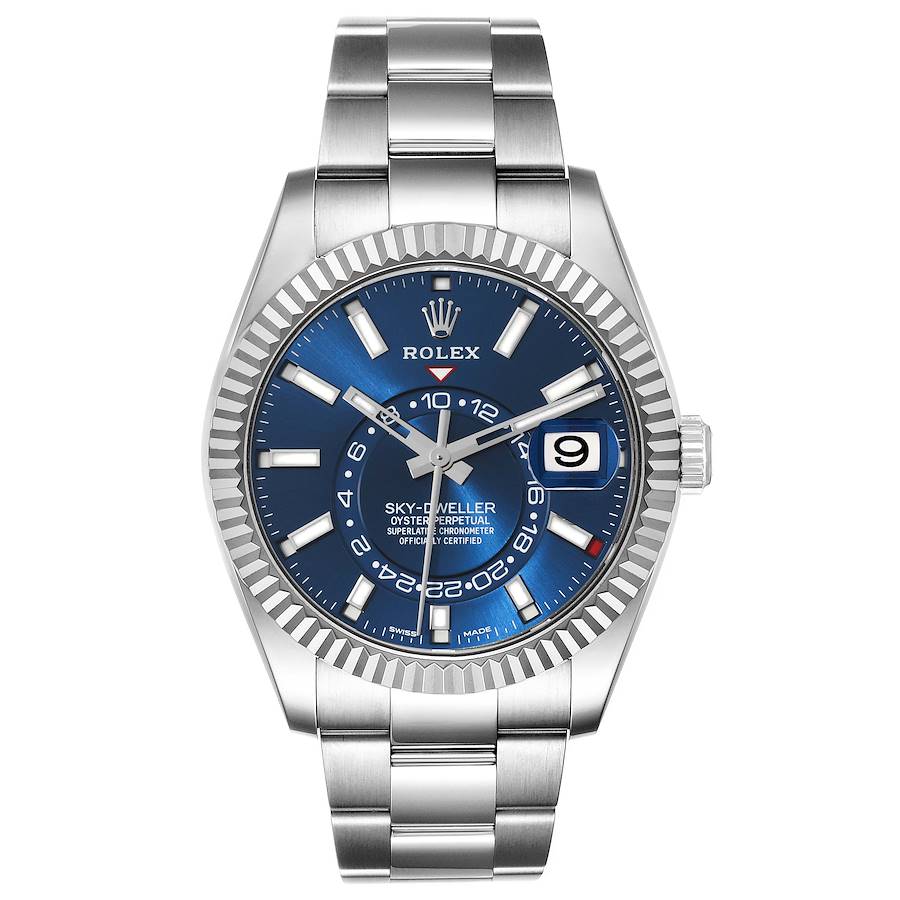 Rolex sky dweller sales blue face for sale