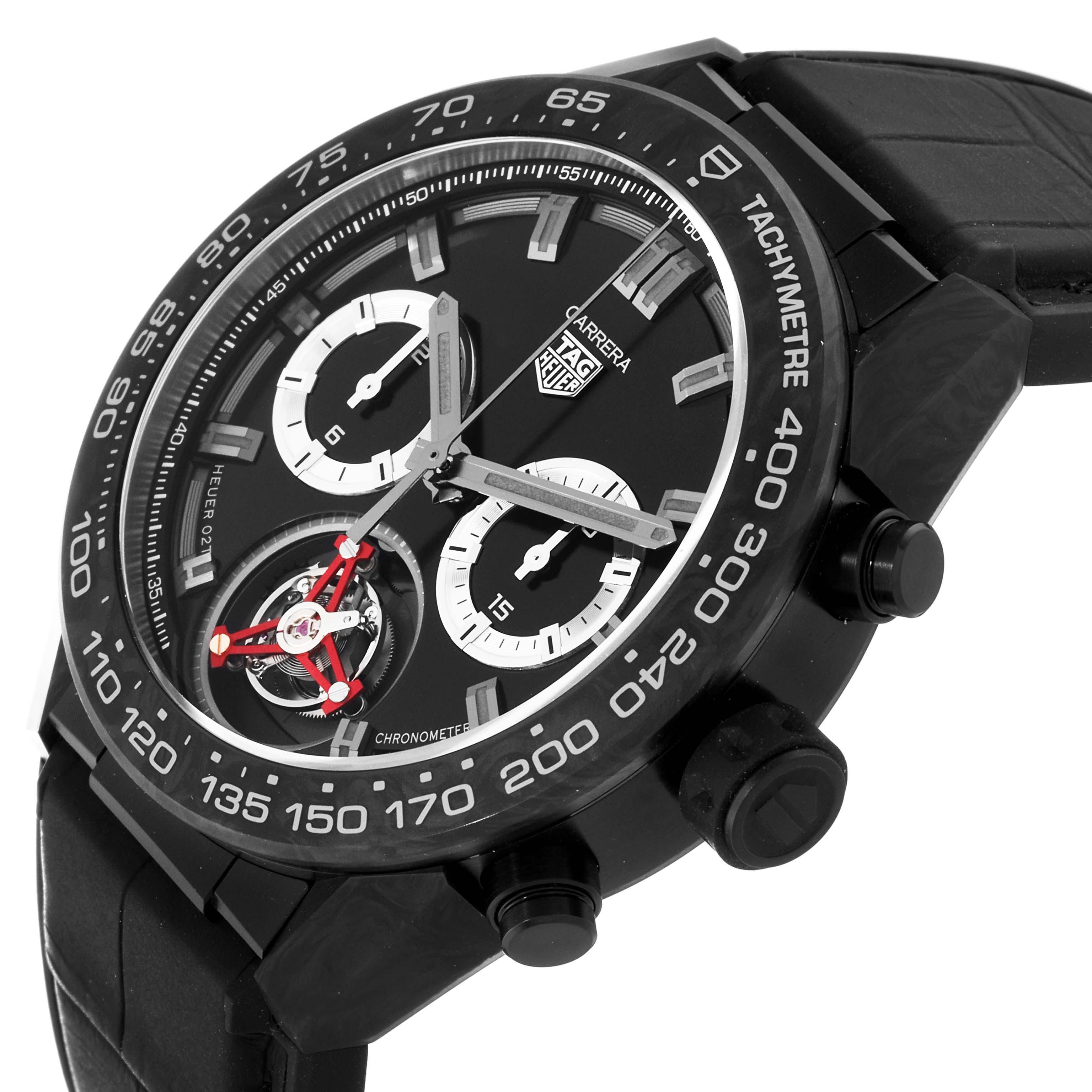 This is a close-up of the face and side buttons of the Limited Edition Tag Heuer Carrera watch.