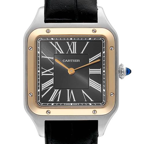 Photo of Cartier Santos Dumont Large Le 14 Bis Steel Yellow Gold Watch W2SA0015 Box Card