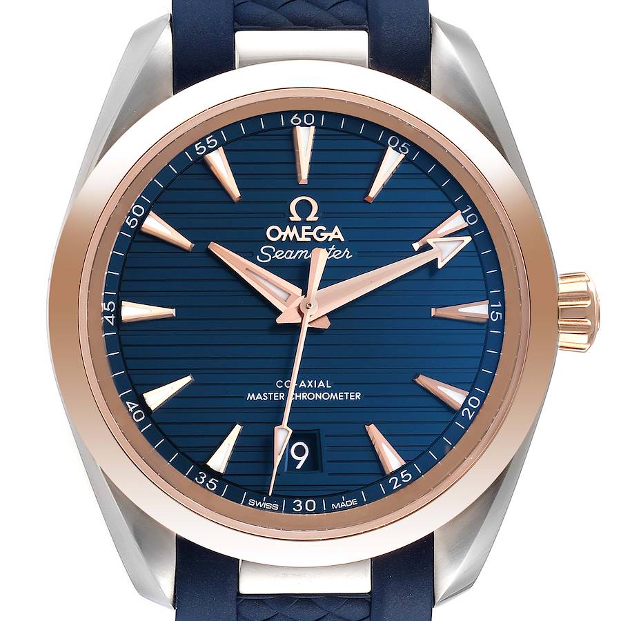 Omega Seamaster Aqua Terra Steel Rose Gold Watch 220.23.38.20.03.001 Unworn SwissWatchExpo