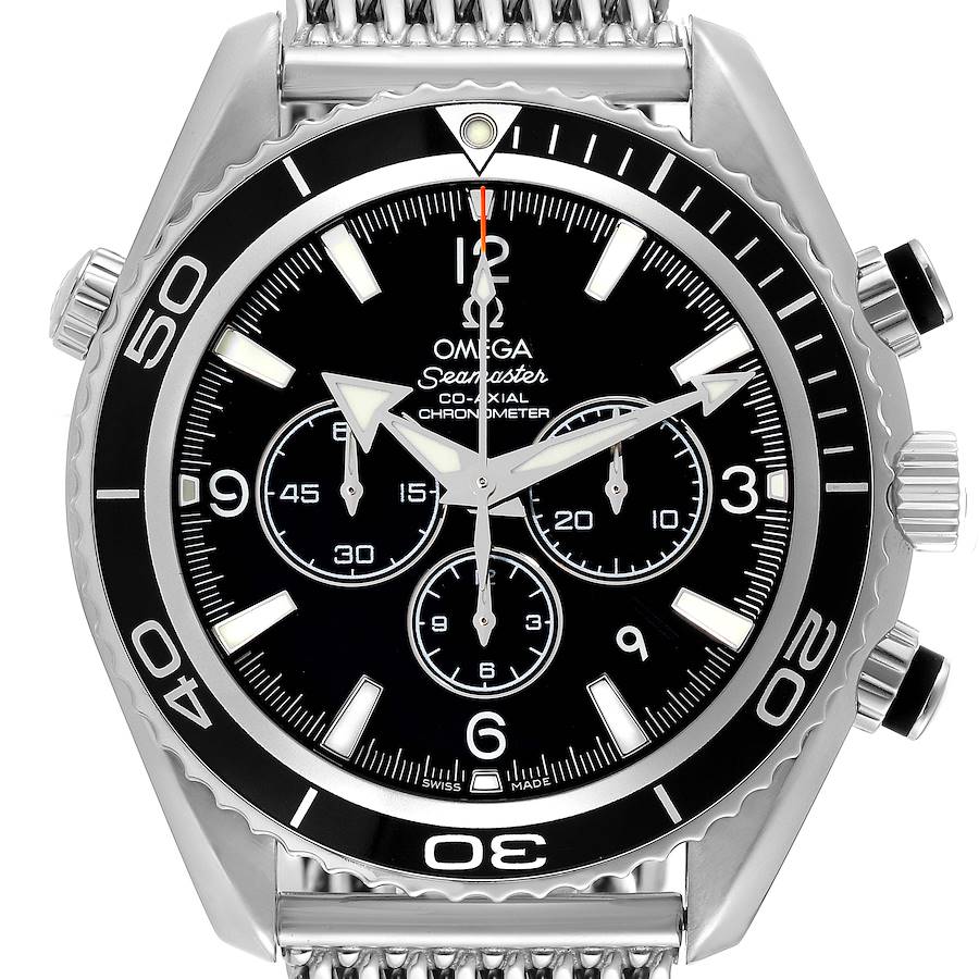 Omega Seamaster Planet Ocean Chronograph Steel Mens Watch 2210.50.00 SwissWatchExpo