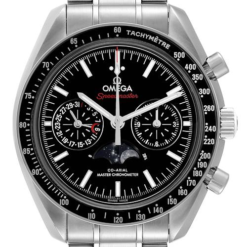 Photo of Omega Speedmaster Moonphase Chronograph Steel Mens Watch 304.30.44.52.01.001 Card